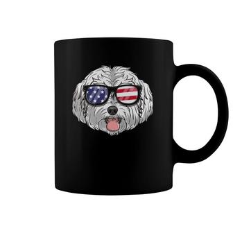 Maltipoo Dog Patriotic Usa 4Th Of July American Cute Gift Coffee Mug | Mazezy