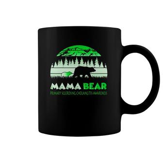 Mama Bear Retro Primary Sclerosing Cholangitis Awareness Coffee Mug | Mazezy