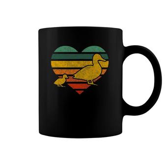 Mama Duck 1 Duckling Animal Family Mother's Day Heart Coffee Mug | Mazezy