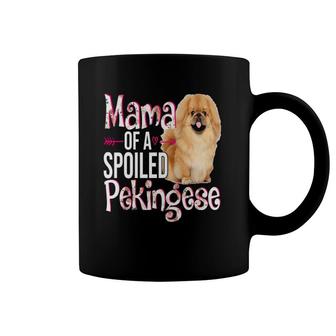 Mama Of A Spoiled Pekingese Happy Mother's Day Floral Dog Coffee Mug | Mazezy AU