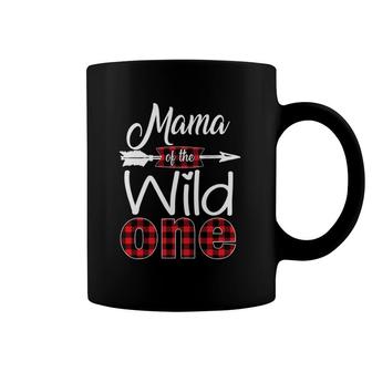 Mama Of The Wild One Buffalo Plaid Red 1St Birthday Gift Coffee Mug | Mazezy
