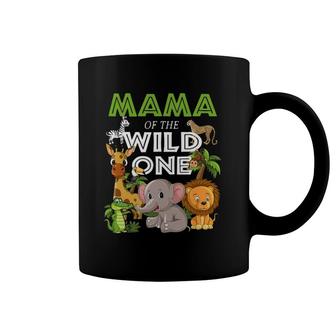 Mama Of The Wild One Zoo Birthday Safari Jungle Animal Coffee Mug | Mazezy
