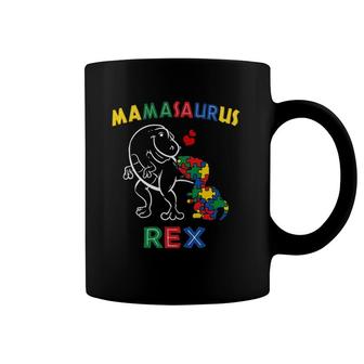 Mamasaurus Autism Awareness Mother's Day Mommy Dinosaur Mama Coffee Mug | Mazezy