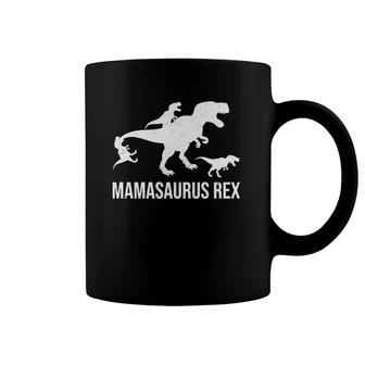 Mamasaurus Rex 3 Kids Mama Dinosaur Coffee Mug | Mazezy