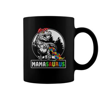 Mamasaurusrex Dinosaur Mama Saurus Autism Awareness Coffee Mug | Mazezy