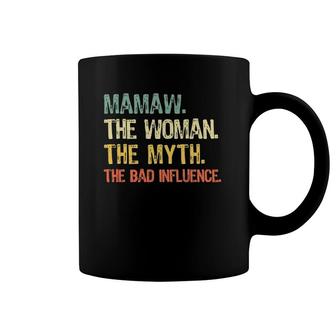 Mamaw The Woman Myth Bad Influence Retro Gift Coffee Mug | Mazezy