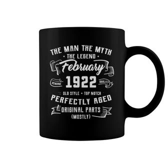 Man Myth Legend February 1922 100Th Birthday 100 Yr Old Coffee Mug | Mazezy