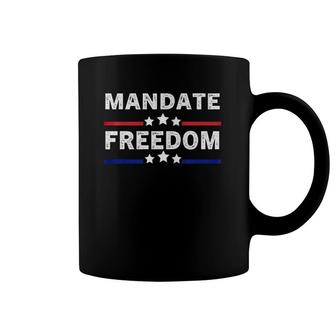 Mandate Freedom American Flag Support Medical Freedom Coffee Mug | Mazezy