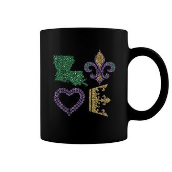 Mardi Gras I Love Mardi Gras Distressed Gift Coffee Mug - Thegiftio UK