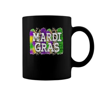 Mardi Gras Leopard Sparkle Cheetah Parade 2022 Carnival Coffee Mug | Mazezy