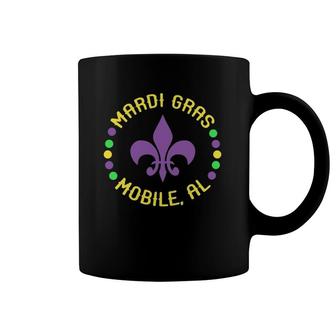 Mardi Gras Mobile Mobile Al Fleur De Lis Beads Coffee Mug | Mazezy CA