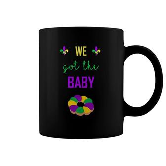 Mardi Gras Pregnancy We Got The Baby Announcement Coffee Mug | Mazezy
