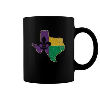 Mardi Gras Texas Fleur De Lis Coffee Mug | Mazezy