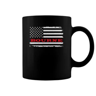 Massachusetts American Flag Bourne Usa Patriotic Souvenir Coffee Mug | Mazezy