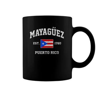 Mayagüez Puerto Rico Vintage Boricua Flag Athletic Style Coffee Mug | Mazezy