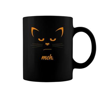 Meh Fancy Funny Halloween Cat For Men Women Kids Coffee Mug | Mazezy