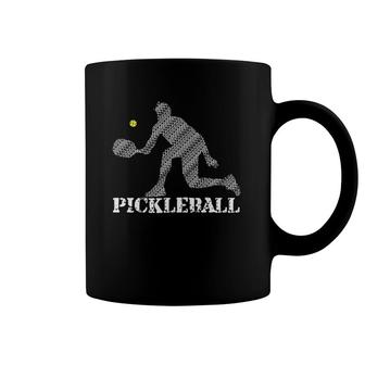 Men Pickleball Player Typography Coffee Mug | Mazezy
