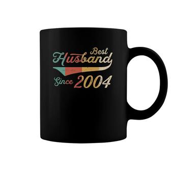 Mens 17 Years Wedding Anniversary Gift Him Best Husband Since 2004 Ver2 Coffee Mug | Mazezy