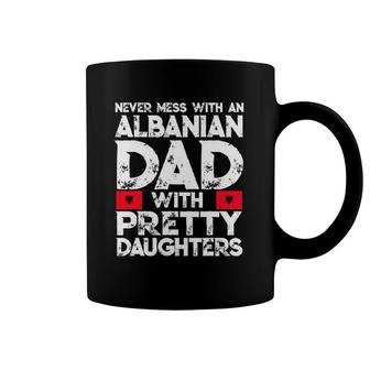 Mens Albanian Dad With Pretty Daughters Gift Coffee Mug | Mazezy