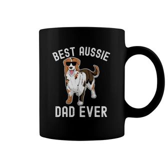 Mens Best Aussie Dad Ever Australian Shepherd Dad Fathers Day Men Coffee Mug | Mazezy