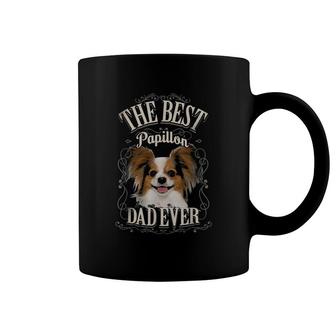 Mens Best Papillon Dad Ever Continental Toy Spaniel Gifts Vintage Coffee Mug | Mazezy