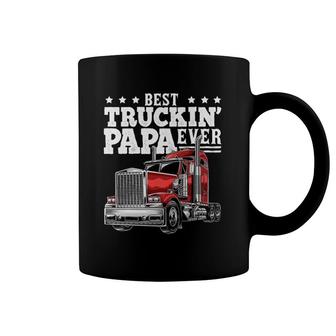 Mens Best Truckin Papa Ever Big Rig Trucker Father's Day Gift Men Coffee Mug | Mazezy AU