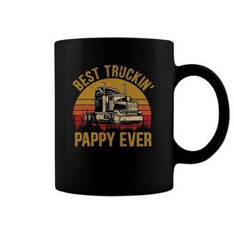 Mens Best Truckin Pappy Ever Big Rig Trucker Father's Day Coffee Mug | Mazezy