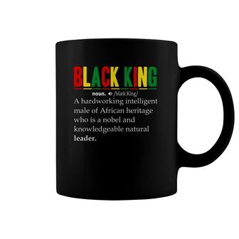Mens Black King Definition African Pride Melanin Black History Coffee Mug | Mazezy