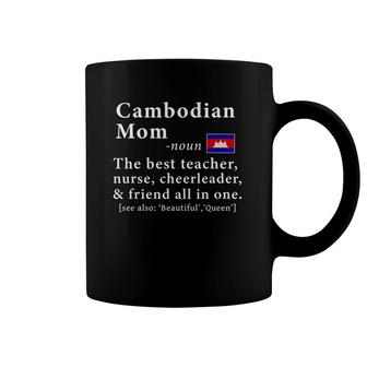 Mens Cambodian Mom Definition Cambodia Flag Mothers Day Coffee Mug | Mazezy