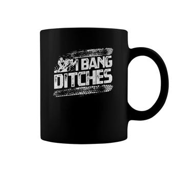 Mens Cool Snowmobile Gift I Bang Ditches Snowmobiling Coffee Mug | Mazezy