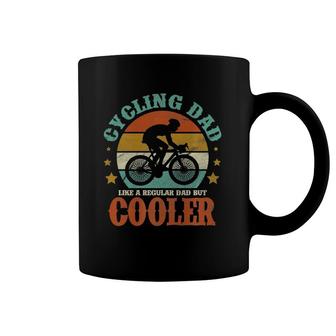 Mens Cycling Dad Like A Regular Dad But Cooler Fathers Day Retro Coffee Mug | Mazezy