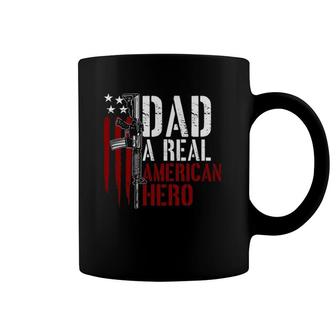 Mens Dad A Real American Hero Daddy Gun Rights Ar-15 Ver2 Coffee Mug | Mazezy