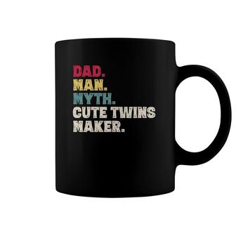 Mens Dad Man Myth Cute Twins Maker New Dad Father's Day Gift Coffee Mug | Mazezy