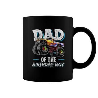 Mens Dad Of The Birthday Boy Monster Truck Birthday Novelty Gift Coffee Mug - Seseable