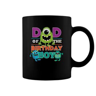 Mens Dad Of The Birthday Boy Silly Monsters Themed Daddy Party Coffee Mug | Mazezy