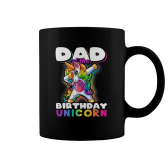 Mens Dad Of The Birthday Unicorn Dabbing Unicorn Matching Family Coffee Mug | Mazezy