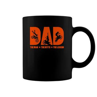 Mens Dad The Man The Myth The Legend Gift For Motocross Lovers Coffee Mug | Mazezy