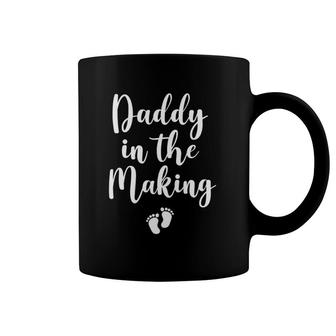 Mens Daddy In The Making, Promoted To Daddy Pregnancy Reveal Dad Coffee Mug | Mazezy