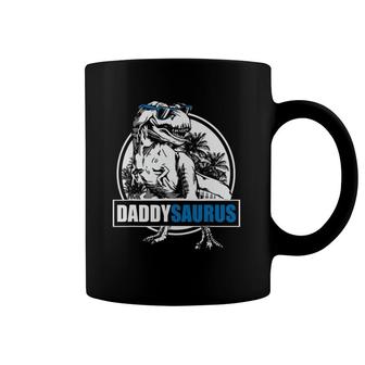 Mens Daddysaurus Father's Day Birthday Dinosaur Trex Daddy Saurus Coffee Mug | Mazezy DE