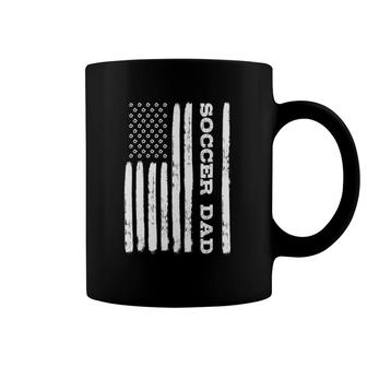 Mens Father's Day Soccer Dad American Flag Coffee Mug | Mazezy