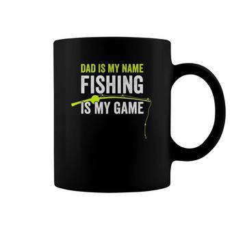 Mens Funny Fishing Gift For Dad Who Loves To Fish Fishing Pole Coffee Mug | Mazezy
