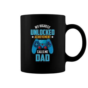 Mens Gamer Dad Unlocked Video Games Funny Gaming Father's Day Coffee Mug | Mazezy