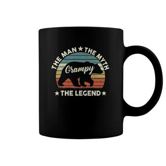 Mens Grampy Bear Gift For Father's Day The Man Myth Legend Coffee Mug | Mazezy