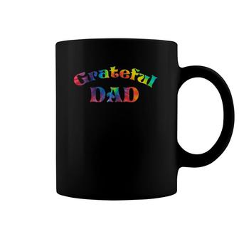 Mens Grateful Dad Fathers Day Tie Dye Letters For Dads Coffee Mug | Mazezy