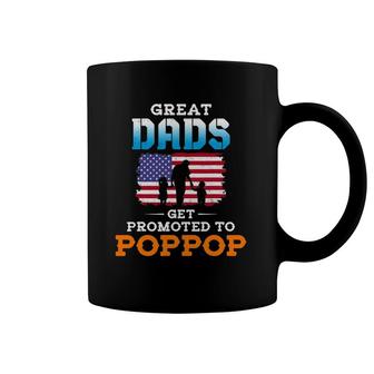 Mens Great Dads Get Promoted To Poppop Grandpa Coffee Mug | Mazezy