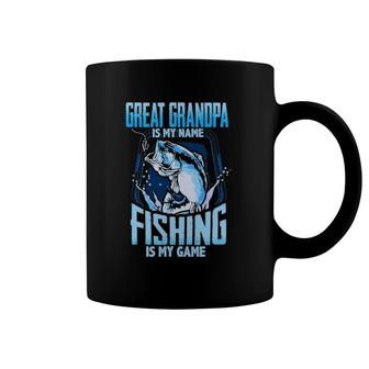 Mens Great Grandpa Is My Name Fishing Is My Game Fathers Day Gift Coffee Mug | Mazezy