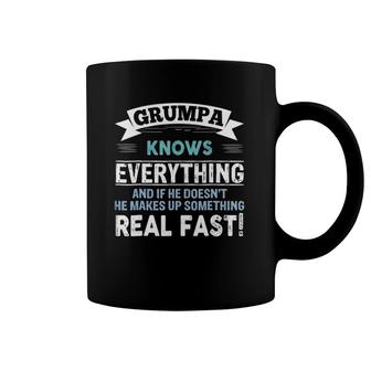 Mens Grumpa Grumpa Knows Everything Grandpa Gift Coffee Mug | Mazezy