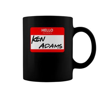 Mens Hello My Name Is Ken Adams Name Tag Coffee Mug | Mazezy
