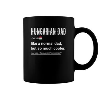 Mens Hungarian Dad Definition Design Funny Hungarian Daddy Flag Coffee Mug | Mazezy