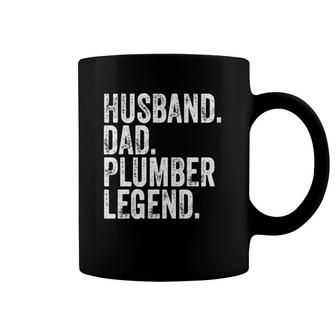 Mens Husband Dad Plumber Legend Funny Father's Day Gift Coffee Mug | Mazezy